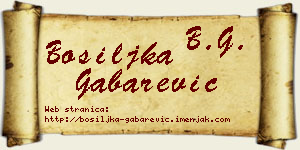 Bosiljka Gabarević vizit kartica